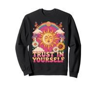Trust in Yourself Sun Moon Retro 70s Boho Hippie Graphic Sweatshirt