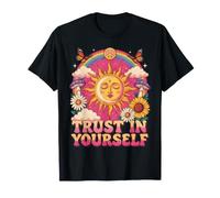 Trust in Yourself Sun Moon Retro 70s Boho Hippie Graphic T-Shirt