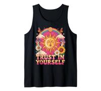 Trust in Yourself Sun Moon Retro 70s Boho Hippie Graphic Tank Top