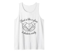 Trust is Like A Glass Broken Heart Emotional Relationship Tank Top