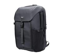 Trust Jersey Laptop Backpack 17 inch, Travel Bag 25L with Trolley Strap, Made from Recycled Plastic, Shockproof Business Work Bag, Waterproof Rucksack for Men Women College University, Black