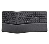 Trust Keyra Ergonomic Multi-Device Wireless Keyboard - Black
