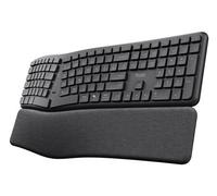 Trust Keyra Ergonomic Multi-Device Wireless Keyboard - Black
