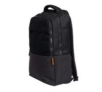 Trust Lisboa Laptop Backpack 16 inch, Travel Bag 23L with Trolley Strap, Made from Recycled Plastic, Shockproof Business Work Bag, Weatherproof Rucksack for Men, Women, College, University - Black