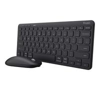 Trust Lyra - Draadloos Toetsenbord en Muis - Multi connect - Oplaadbaar - Qwerty US - Zwart (24843)
