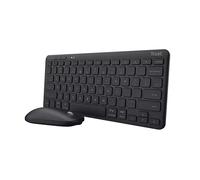 Lyra Bluetooth Keyboard and Mouse Set, QWERTY UK Layout, 84% Recycled Plastics, Rechargeable Multi-Device Wireless Keyboard and Mouse for PC, Laptop,