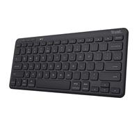 Trust Lyra Multi-Device Bluetooth Keyboard, Italian QWERTY Layout, 85% Recycled Plastic, Compact Rechargeable Wireless Keyboard for Laptop, PC, Mac, Tablet, iPad, Android, iOS - Black