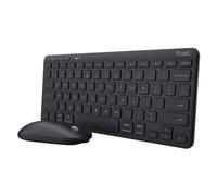 Trust Lyra Wireless Bluetooth Keyboard and Mouse Set, Italian QWERTY Layout, 84% Recycled Plastic, Multi-Device Rechargeable Keyboard for Laptop, PC, Mac, Tablet, iPad, Android, iOS - Black