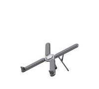 Trust Macy Portable Laptop Stand for Desk, 17.3” Foldable Laptop Riser, Ergonomic Aluminium Laptop Holder 7-step Height Adjustable for Macbook Air Computer Tablet Home Office HP Dell, Grey