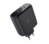 Trust Maxo USB C Charger 65 W, 2 USB-C Ports, 75% Recycled Materials, Quick Charger USB-C Plug, Power Supply for iPhone, iPad, Samsung Galaxy, Steam Deck, Smartphones - Black
