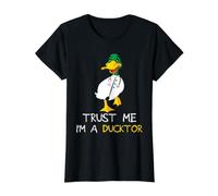 Trust me I am a ducktor Ducks Doctor Value Graphic T-Shirt, Women, Black, M