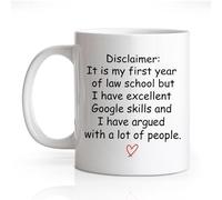 Trust Me I Am A Lawyer White Novelty Mug Funny Coffee Ceramic Gifts Office for Attorney Paralegal Law Students School Graduation Practitioner 11 Oz