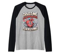 Trust Me I Fix Broken Hearts for a Living Cardiologist Raglan Baseball Tee