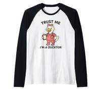Trust Me I’m a Ducktor Funny Female Duck Nurse Quack Doctor Raglan Baseball Tee