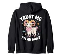 Trust Me I’m an Aries Cosmic Zodiac Zip Hoodie