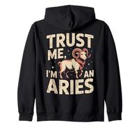 Trust Me I’m an Aries Cosmic Zodiac Zip Hoodie