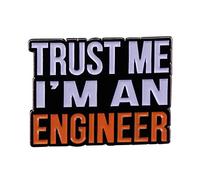 Trust Me I’m An Engineer Letter Enamel Pin Creative Words Lapel Pin Pin Badge Letters Brooch Pin Clothing Backpack Accessory Alloy Brooch Badge