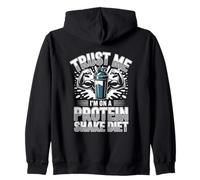 Trust Me I’m On A Protein Shake Diet Gym Motivation Zip Hoodie