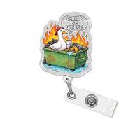 Trust me i See Right Through You Funny MRI Goose Badge Reel with Silver Glitter, Funny Xray Tech Retractable ID Clip Holder Gift for Nurse, CNA, RN,Nursing Student, Social Workers, Coworker