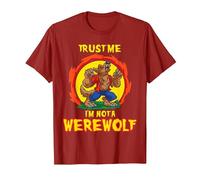 Trust Me I'am Not A Werewolf - were Wolf Howling for Kids T-Shirt, Men, Cranberry Red, X-Large
