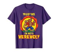 Trust Me I'am Not A Werewolf - were Wolf Howling for Kids T-Shirt, Men, Purple, Large