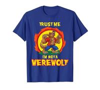 Trust Me I'am Not A Werewolf - were Wolf Howling for Kids T-Shirt, Men, Royal Blue, Medium