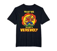 Trust Me I'am Not A Werewolf - were Wolf Howling for Kids T-Shirt, Men's Big and Tall, Black, 2X Tall