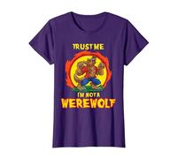Trust Me I'am Not A Werewolf - were Wolf Howling for Kids T-Shirt, Women, Purple, Small