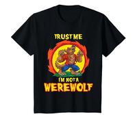 Trust Me I'am Not A Werewolf - were Wolf Howling for Kids T-Shirt, Youth, Black, Small