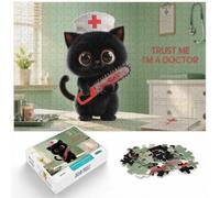 Trust Me, I'm A Doctor - Cute Cat With Bloody Jigsaw Puzzle, 1000 Piece