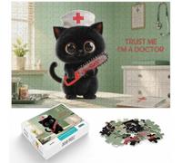 Trust Me, I'm A Doctor - Cute Cat With Bloody Jigsaw Puzzle, 1000 Piece