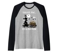 Trust Me I'm A Doctor Funny Death Medieval Plague Doctor Raglan Baseball Tee