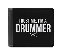 Trust Me, I'm A Drummer Wallet for Men Women PU Leather Bifold Wallet Coin Purse with Card Holder Wallet One Size