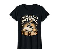Trust Me I'm a Drywall Finisher Installer Construction Value Graphic T-Shirt, Women, Black, S