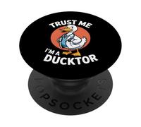 Trust Me Im A Ducktor Funny Duck Medical Animal Pun PopSockets Adhesive PopGrip
