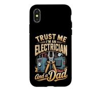 Trust Me I'm A Electrician And A Dad Fathers Day Case for iPhone X/XS
