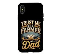 Trust Me I'm A Farmer And A Dad Fathers Day Case for iPhone X/XS