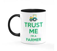 Trust Me Im a Farmer Mug One Size Black/White Funny Joke Gift Present for Farmer Tea Coffee Cup