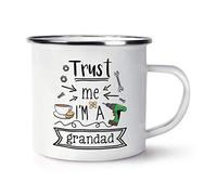 Trust Me I'm A Grandad Retro Enamel Mug Cup