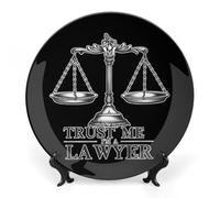 Trust Me I'm A Lawyer Decorative Plate Ceramic China Plates with Display Stand for Home Wall Decor 8inch
