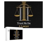 Trust Me Im A Lawyer Funny Wooden Picture Puzzle Wood Jigsaw Creative Gift for Adults And Family Game