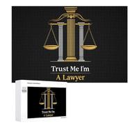 Trust Me Im A Lawyer Funny Wooden Picture Puzzle Wood Jigsaw Creative Gift for Adults And Family Game