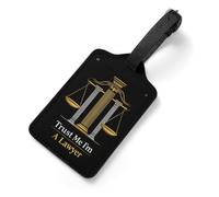 Trust Me Im A Lawyer Luggage Tag for Suitcases PU Leather Identify Labels Privacy Travel Baggage Accessories Essentials