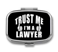 Trust Me I'm A Lawyer Pill Box 2 Compartment Pill Case Decorative Organizer Storage Boxes Holder Cute