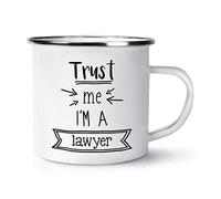 Trust Me I'm A Lawyer Retro Enamel Mug Cup