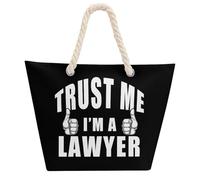 Trust Me I'm A Lawyer Tote Bags for Women Men Shoulder Beach Bag Shopping Handbag with Hemprope Handle