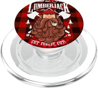 Trust Me I'm a Lumberjack Red Checked Pattern Design Graphic PopSockets PopGrip for MagSafe