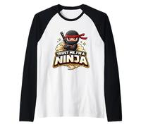 Trust Me I'm A Ninja Funny Quote Slogan Martial Arts Warrior Raglan Baseball Tee