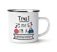 Trust Me I'm A Personal Trainer Enamel Mug Cup
