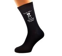 Trust me I'm a Personal Trainer & Weights Image Design Mens Black Cotton Rich Socks